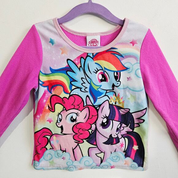 My Little Pony Kids Size S All Over Print Sweater Pink Comfy Loungewear Pajama - Picture 2 of 5